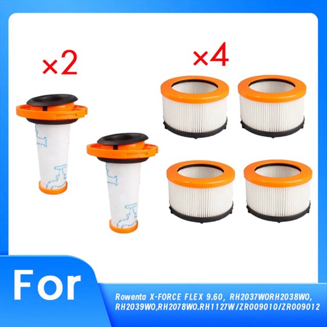 6 Filtros Pre-Post para Aspiradora Inalámbrica para X-FORCE FLEX 9.60 ZR009010/ZR00901, Lavables y Reutilizables.