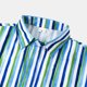 thumbnail image 4 of Camisas Vaqueras Para Hombre Manga Corta Camisa informal de manga larga con cuello vuelto y estampado de rayas multicolor para otoño e invierno para hombre (Blue, M), 4 of 7