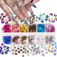 thumbnail image 3 of Mariposa Nail Art Glitter Lentejuelas 12 Colores 3d Holográficas Mariposa Calcomanías De Uñas Escamas Para Uñas Acrílicas Paillettes De Manicura Brillos Ultrafinos Para Uñas, 3 of 5
