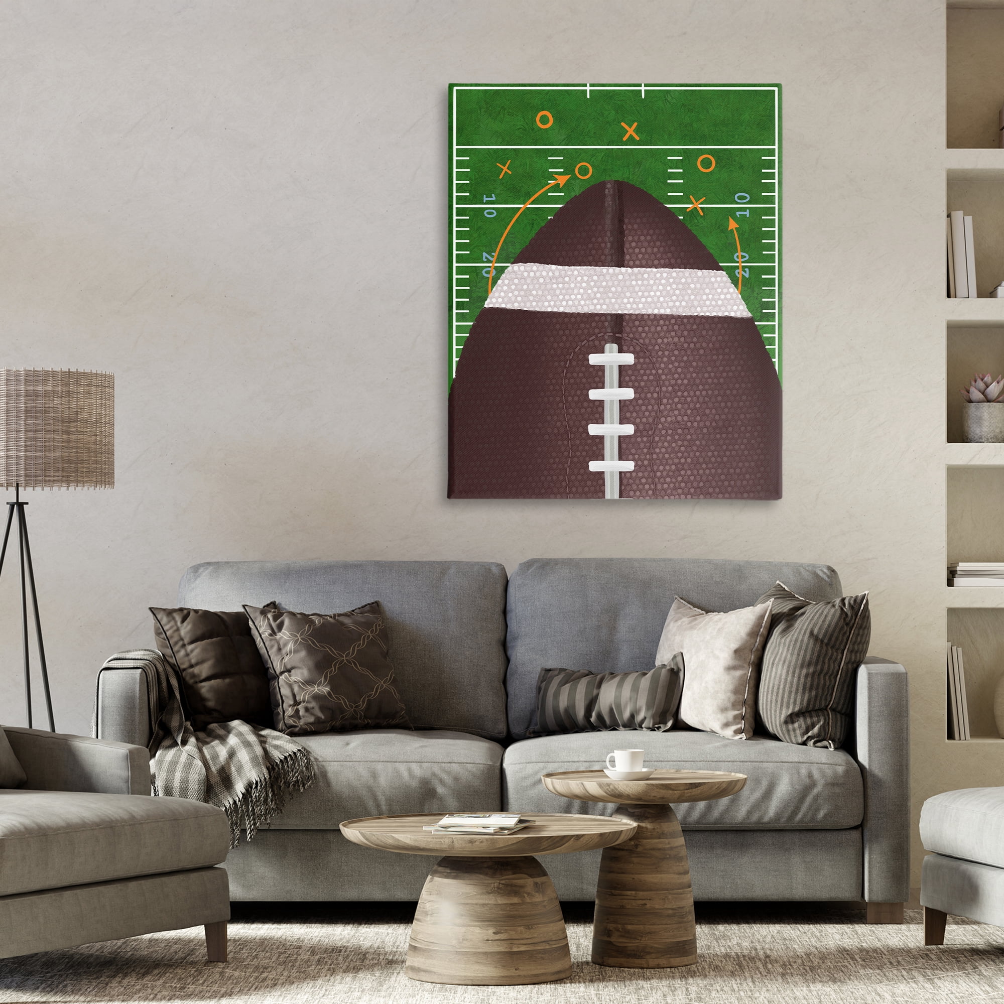 Stupell Industries Football Field Tactics Canvas Wall Art, design by Jennifer Stith