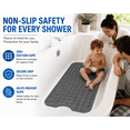 thumbnail image 6 of Extra Long Non-Slip Bathtub Mat 40 x 16 Inch, 200 Suction Cups, Fast Drain Holes, Machine Washable Shower Mat for Bathroom, Dark Gray, 6 of 7