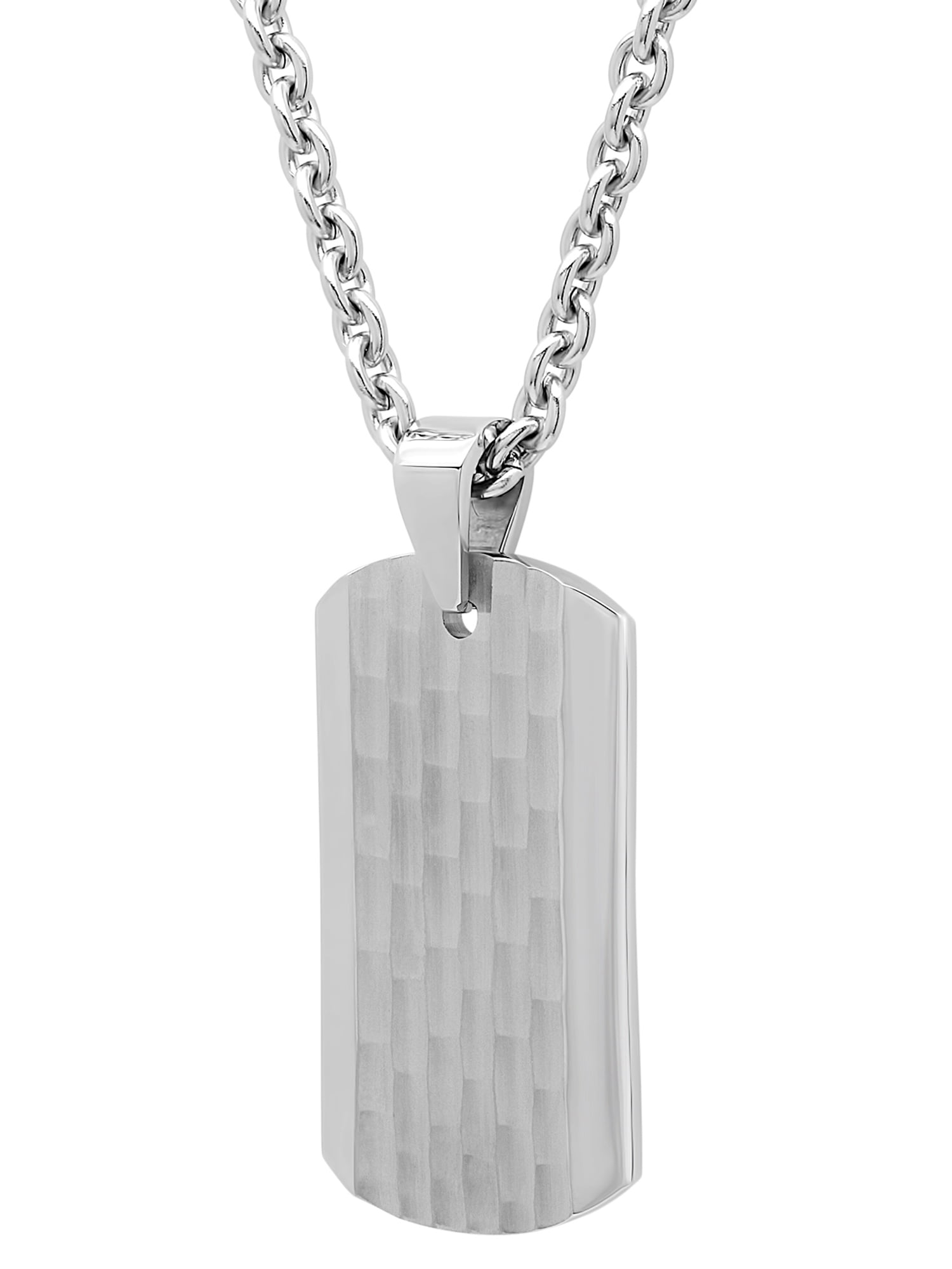 Stainless Steel King Chess Piece Dog Tag Pendant Necklace