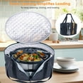 thumbnail image 3 of Slow Cooker Carrying Case Compatible with 6-8 Quart Crockpot Carrier for Hot Food and Hamlton Beach Slow Cooker Tote with Lid Fastener for Dust Cover Applicances, 3 of 5