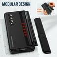 thumbnail image 3 of Decase Case for Samsung Galaxy Z Fold 4 Case 5G with S Pen Holder, Full-Body Protective Hidden Stand Case Built-in Screen Protector & Kickstand for Samsung Z Fold 4, Black, 3 of 8