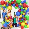 thumbnail image 2 of JOYYPOP Carnival Circus Balloon Arch Garland Kit, 146 Pcs Red Blue Yellow Green Colorful Balloon Garland and Star Foil Balloons for Boy and Girl Birthday Party Christmas Theme Party Supplies, 2 of 8