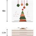 thumbnail image 3 of RYLABLUE Merry Christmas Xmas Tree Winter Christmas Set of 6 Coaster for Drinks, Absorbent Ceramic Stone Coasters Cup Mat with Cork Base for Home Kitchen Room Coffee Table Bar Decor, 3 of 4