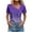 006* Purple, variant on bnaln Womens Summer Tops Dressy Caual Blouses for Women V Neck Fashion Printed Tees Comfy Button Down Short Sleeve Pullover Trendy T Shirts Henley Shirts Tunic Tops
