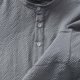thumbnail image 5 of Camisetas Elvqul para Hombre sin Estampado Gris Oscuro Manga Corta Playa Cuello Mao, 5 of 8