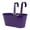 Purple, variant on 2026 Purple Metal Hanging Flower Pot – Outdoor Balcony Rail Planter with Detachable Hooks for Herbs, Flowers & Veggies