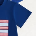 thumbnail image 4 of CAICJ98 4th of July Toddler Baby Boy Outfits USA Flag Embroidery Striped Waffle Knit T-Shirt and Shorts Set Patriotic Clothes (Blue,2-3 Years), 4 of 8