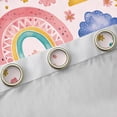 thumbnail image 4 of Homewish Graffiti Boho Rainbow Curtains Pack of 2 (42x84 Each),Colorful Flower Floral Curtains Blackout,Pink Blue Orange Bedroom Curtains For Girls,Super Cozy Room Decor, 4 of 6