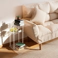 thumbnail image 5 of Clear Acrylic Side Table, 15.4*11.8*25in Entryway Table, C Shaped End Table Minimalist Style, 5 of 14