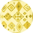 thumbnail image 1 of Ahgly Company Indoor Round Solid Yellow Modern Area Rugs, 8' Round, 1 of 4