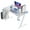 White Blue, variant on SONGMY Gaming Computer Desk with Carbon Fiber Surface, Gaming Table Z Shaped Pc Home Office with Cup Holder&Headphone Hook(44 in, White&Blue)