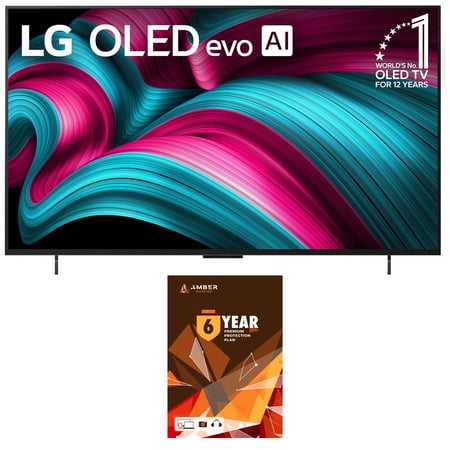 LG OLED42C5PUA 42 Inch 4K OLED Ultra HD Smart TV with 6 Year Amber Protection Plan (2025)