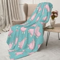 thumbnail image 4 of Throw Blanket for Couch Sofa and Bed, pink Сute lamas alpacas funny Super Soft Plush Throw Blanket, Fuzzy Cuteness Comfy Warm Washable Flannel Blanket & Throws for All Season 50"x40", 4 of 7