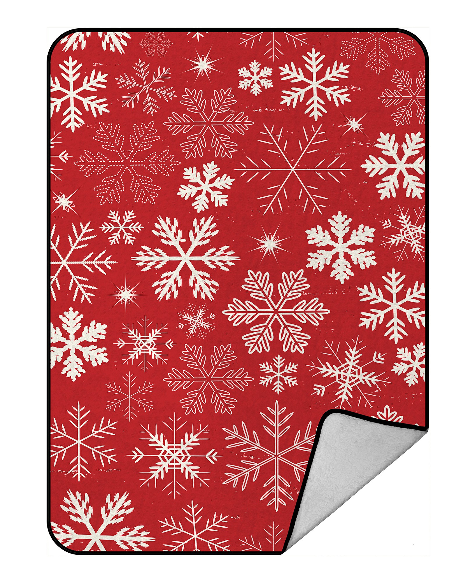 ECZJNT Christmas Holidays white winter snowflakes Throw Blanket Fleece