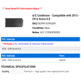 thumbnail image 2 of A/C Condenser - Compatible with 2013 - 2016 Acura ILX 2014 2015, 2 of 2
