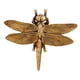 thumbnail image 2 of Libélula decorativa de pared, escultura de resina, decoración para el hogar, obra de arte, adorno colgante dorado para la sala de estar, 2 of 9