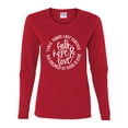thumbnail image 2 of Wild Bobby, Faith Hope & Love Three Things That Last Forever Inspirational/Christian Women Graphic Long Sleeve Tee, Red, X-Large, 2 of 6