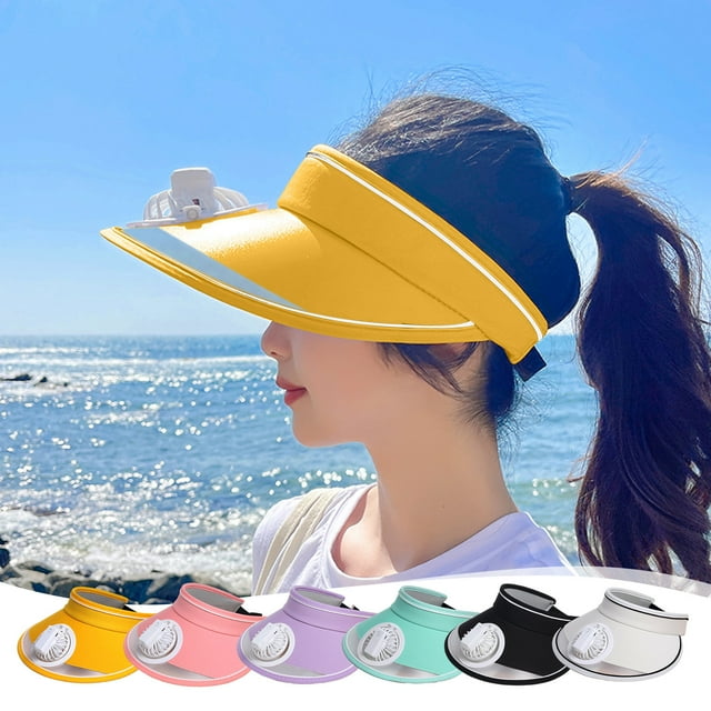 Mejor sombrero solar refrescante para mujeres con ventilador USB - Ventilación ajustable de 3 velocidades y protección UV de ala ancha para actividades al aire libre en verano
