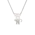 thumbnail image 2 of Delight Jewelry Silvertone Crystal Initial - N - Silvertone Dream Big Pendant Necklace, 25", 2 of 4