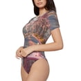 thumbnail image 2 of Lsque Vintage Pink Drive View Women's Crew Neck Short Sleeve Bodysuit Basic T Shirts Tops Onesie Adult Cute Pajama-Large, 2 of 8