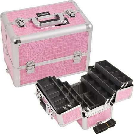Sunrise E3304CRPK Pink Croc Pro Makeup Case - E3304