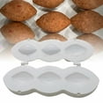 thumbnail image 1 of Meatball Mold,Kibbeh Express Minced Meat Processor Kibbeh Moulds Meatball Maker Mold(3 Cells (L)-4.5*7CM), 1 of 7