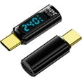 TRAHOO2 Pack USB C Adapter with Digital Display, PD 240W USBC Male to