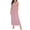 Pink, variant on Adult Women's Cotton Nightgown Summer Plain Wide Strap Lace V-Neck Trendy Cozy Modal Loose Lounge Maxi Sleep Dress for Daliy House