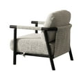 thumbnail image 3 of Cid Bali 28 Inch Accent Chair- Gray Polyester- Cushions- Black Metal- Wood, 3 of 5