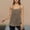 Brown, variant on Women's Tank Tops Stylish Solid Color Built-in Pad Camisole Wireless Integrated Cup Bralette for Outerwear Layering Loungewear Underwear Pajama