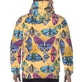 thumbnail image 7 of Wukai Butterfly 3 Print Men Hoodies Fleece Sweatshirts Long Sleeve Sweaters Pullover Fall Outfits Winter Clothes-Small, 7 of 7