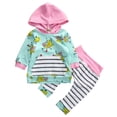 thumbnail image 6 of Newborn Baby Girl Clothes Set Autumn Long Sleeve Hooded Tops Pants Outfits 2PCS, 6 of 10