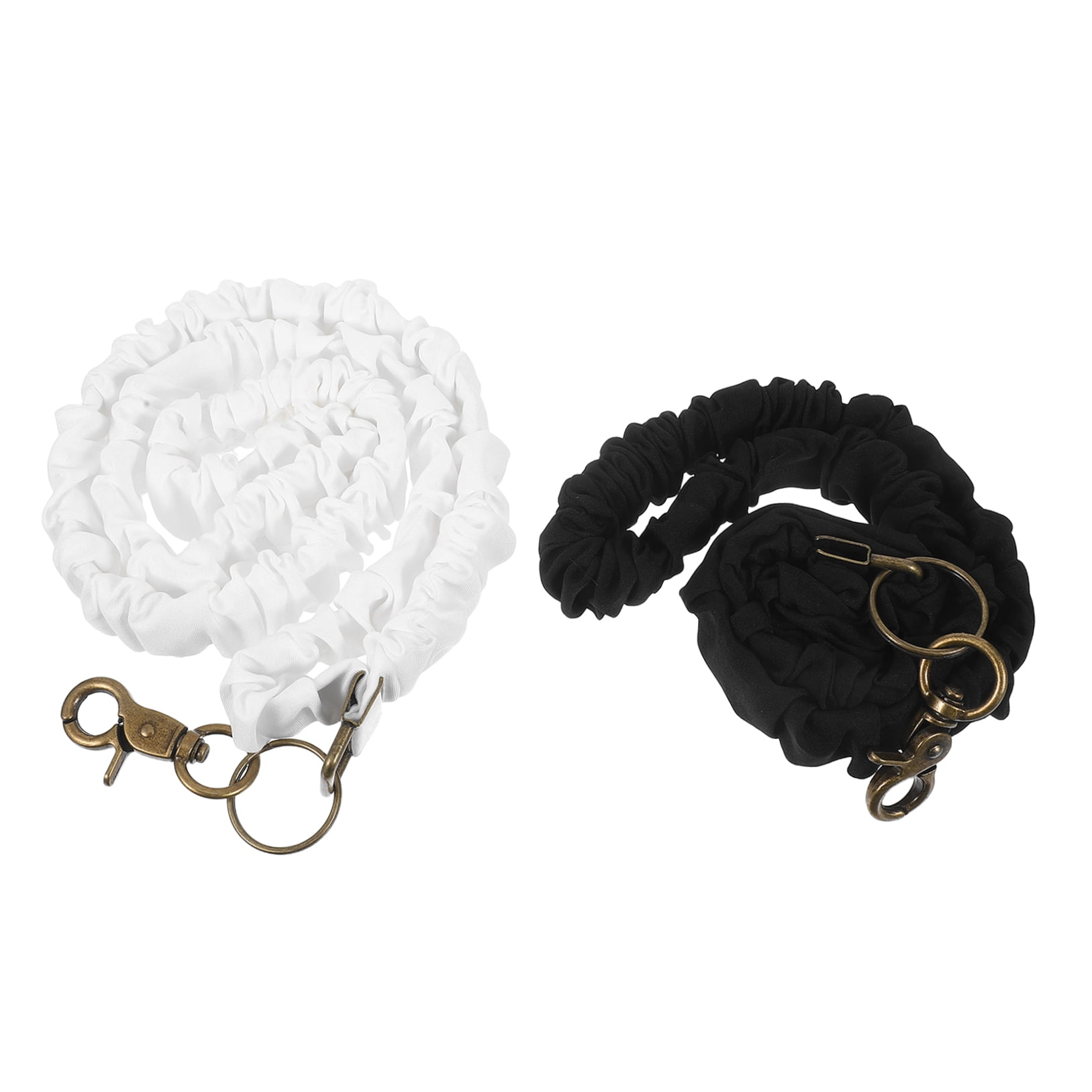 OUNONA 2-Pack Adjustable Badge Necklaces with Elastic Polyester Lanyard Straps for Holders and Stylus Use