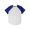 White/Royal Blue, variant on Hat and Beyond Mens Button Down Baseball Two Tone Tee Hip Hop Fashion Inspired Raglan Athletic Fit Jersey