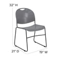 thumbnail image 3 of Scranton & Co Stacking Chair with Black Frame in Gray, 3 of 7