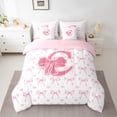thumbnail image 2 of Homewish Bow-Tie Initial Alphabet C 7-Piece Full Bedding Set - Monogrammed C, 2 of 8