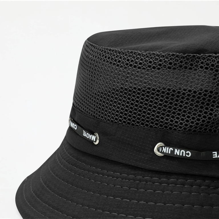 Black Bucket Hat with White Accents FAIRLIAR GOLF]Pearl Accent Bucket Hat [Black] main image 4
