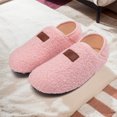 thumbnail image 4 of Pantuflas interior para casa calcetines zapatos mocasines con espalda cerrada forro polar peluche mujer (38-39) rosa, 4 of 9