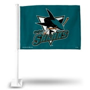 San Jose Hockey Sharks 14x19 Double Sided Window Mount Car Flag