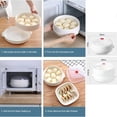 thumbnail image 3 of Multifunctional Stackable with Lid and Tray Thermal Insulation Microwave Steamer Basket, 3 of 8