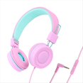 thumbnail image 1 of Auriculares para Niños Auriculares con Cable Colorido Laptop Tablet Teléfono para Aprender Clase en Línea Auriculares, Rosa, 1 of 8