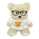 thumbnail image 3 of Kit de costura para hacer muñecos de peluche con gafas de oso, decoraciones hechas a mano para muñecas de mujer. Blanco, 3 of 9