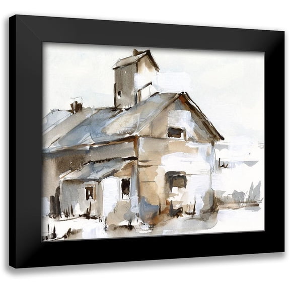 Harper, Ethan 14x12 Black Modern Framed Museum Art Print Titled - Dilapidated Barn II