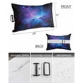 thumbnail image 2 of Starry Sky Outdoor Head Resting Pillows with Insert Dark Blue and Purple Space Stars Mystery Universe 1 Pack Waterproof Lumbar Pillows with Adjustable Elastic Strap for Recliner Beach Chair, 12"x20", 2 of 7