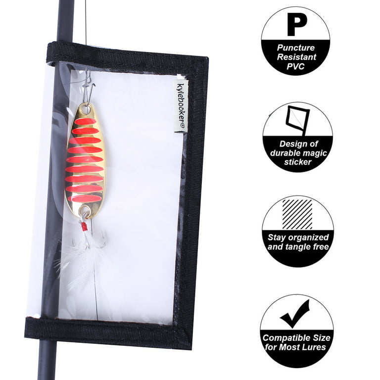 Kylebooker 4 Packs Fishing Lure Wraps Clear PVC Protective Covers BB04