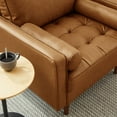 thumbnail image 4 of Modway Valour Tufted Vegan Leather Accent Armchair in Tan, 4 of 9