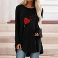 thumbnail image 2 of CEHVOM Mode T-Shirt Décontracté à Manches Longues et Col Rond pour Femmes en Liquidation, 2 of 4